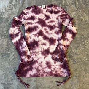 PINK Victoria's Secret Marbled Ribbed Top in Purple and White

#1347